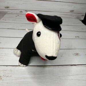 Target Bullseye Bull Terrier Plush In Black Outfit & Hat 2005 Plush Stuffed Toy